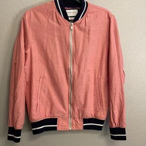 DENIM & FLOWERS- Seer Sucker zip up jacket - Size small
